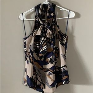 Trina Turk Bow Neck Sleeveless Silk Top, S…